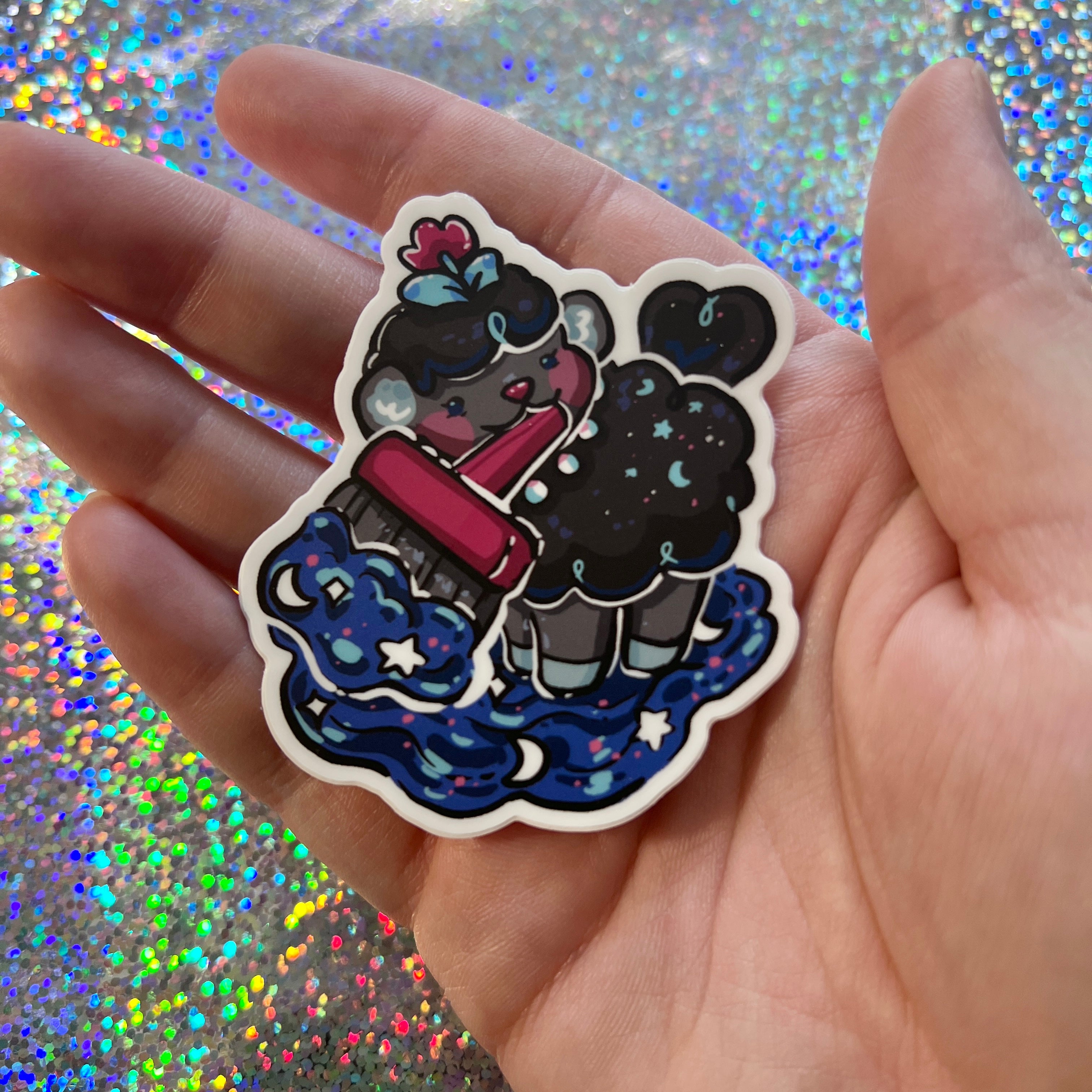 Space Paintbrush Rose the Sheep ~ Sticker
