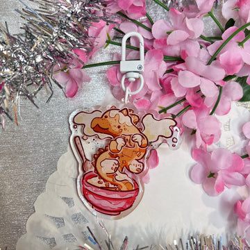 Cinnamon Cereal Dragon ~ Acrylic Keychain Charm