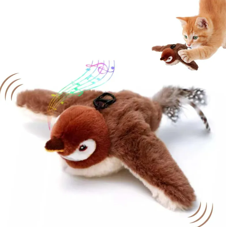 Electronic Chirping Bird Cat Toy