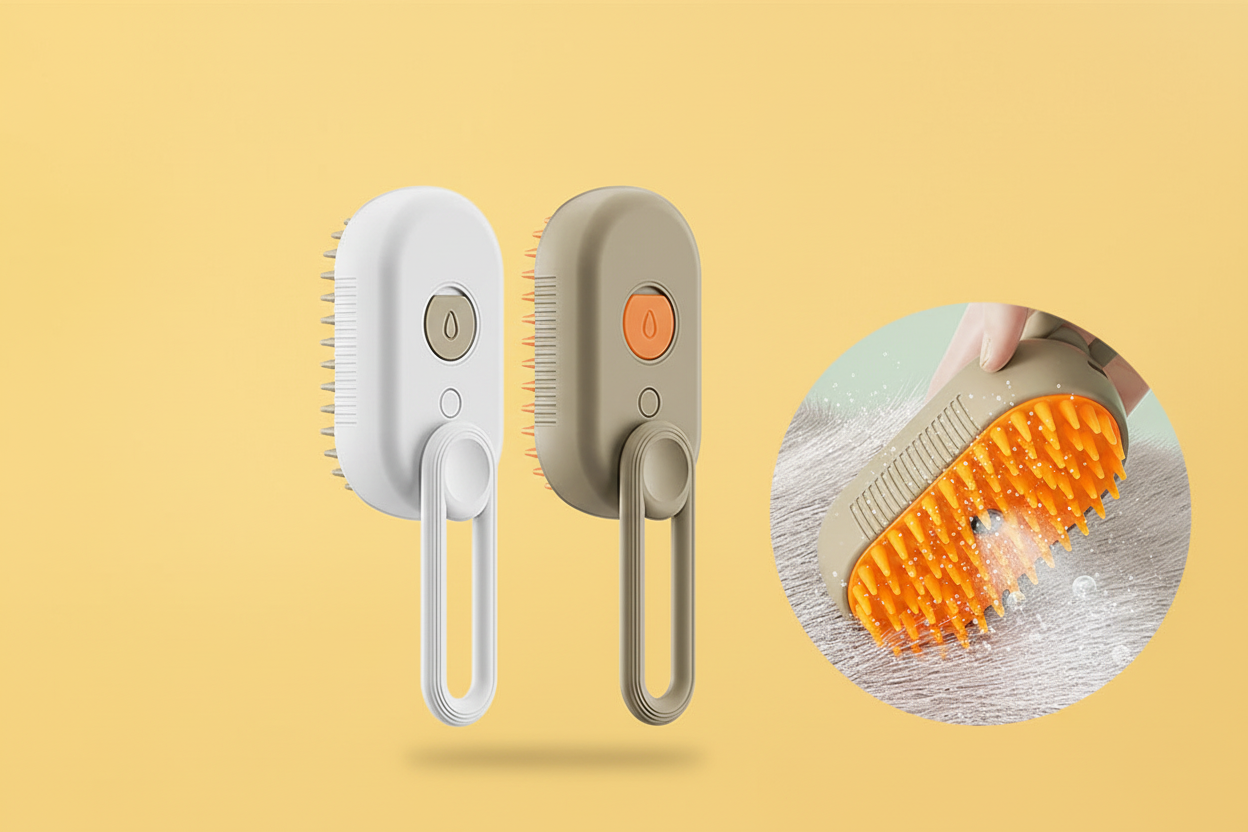 3-in-1 Steam Pet Grooming Brush