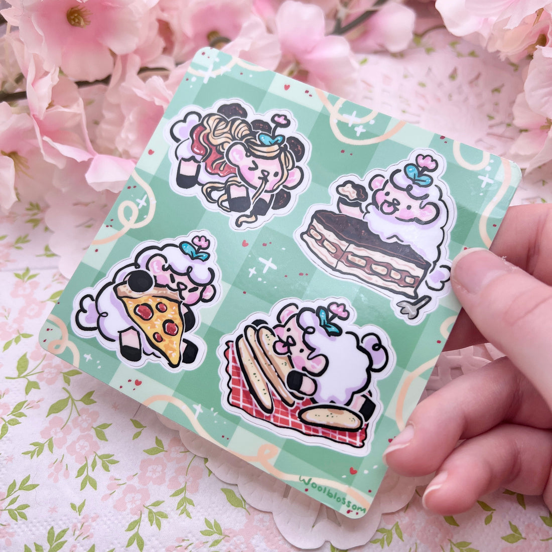 Italian Dinner Sprout the Sheep ~ Sticker Sheet