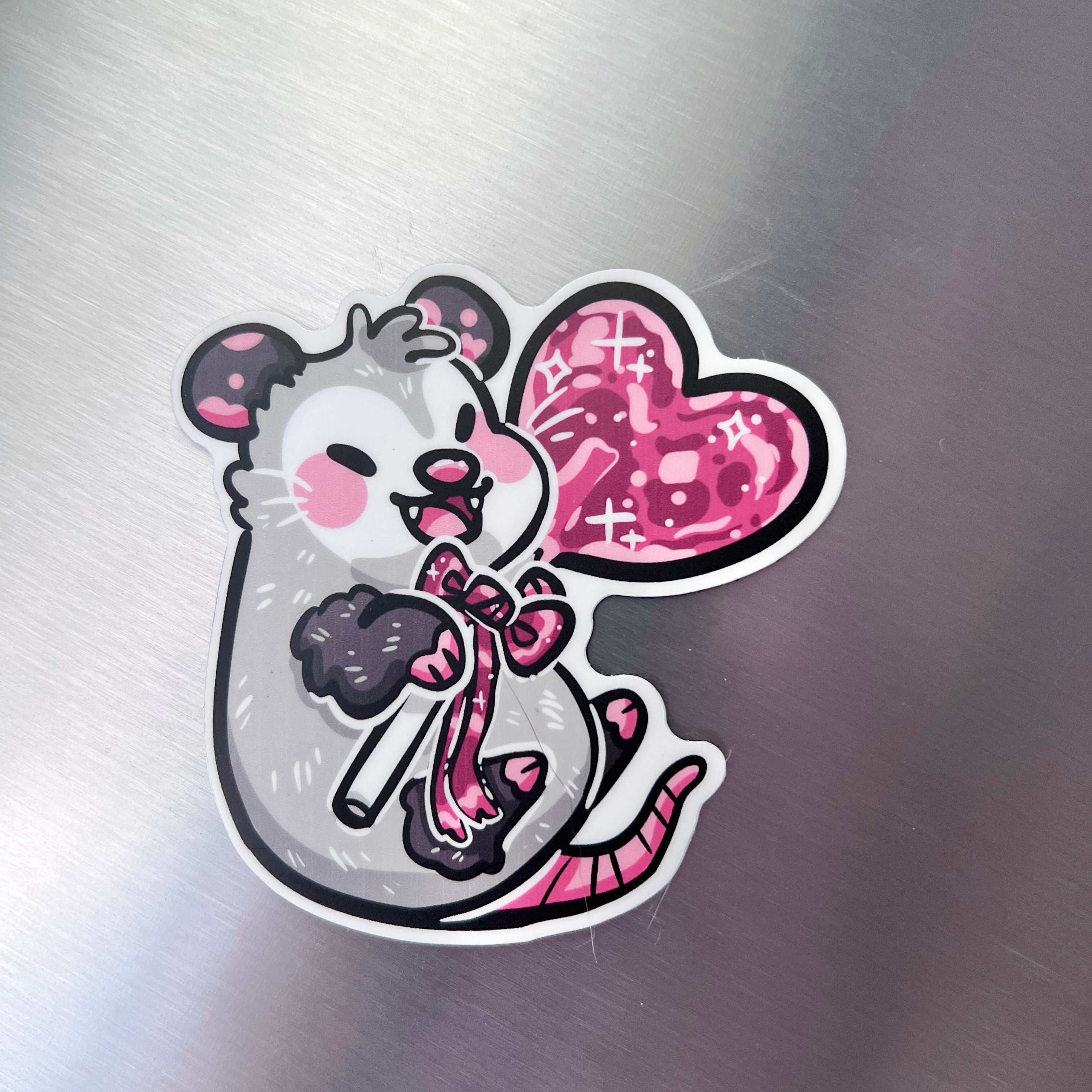 Heart Lollipop Opossum ~ Magnet