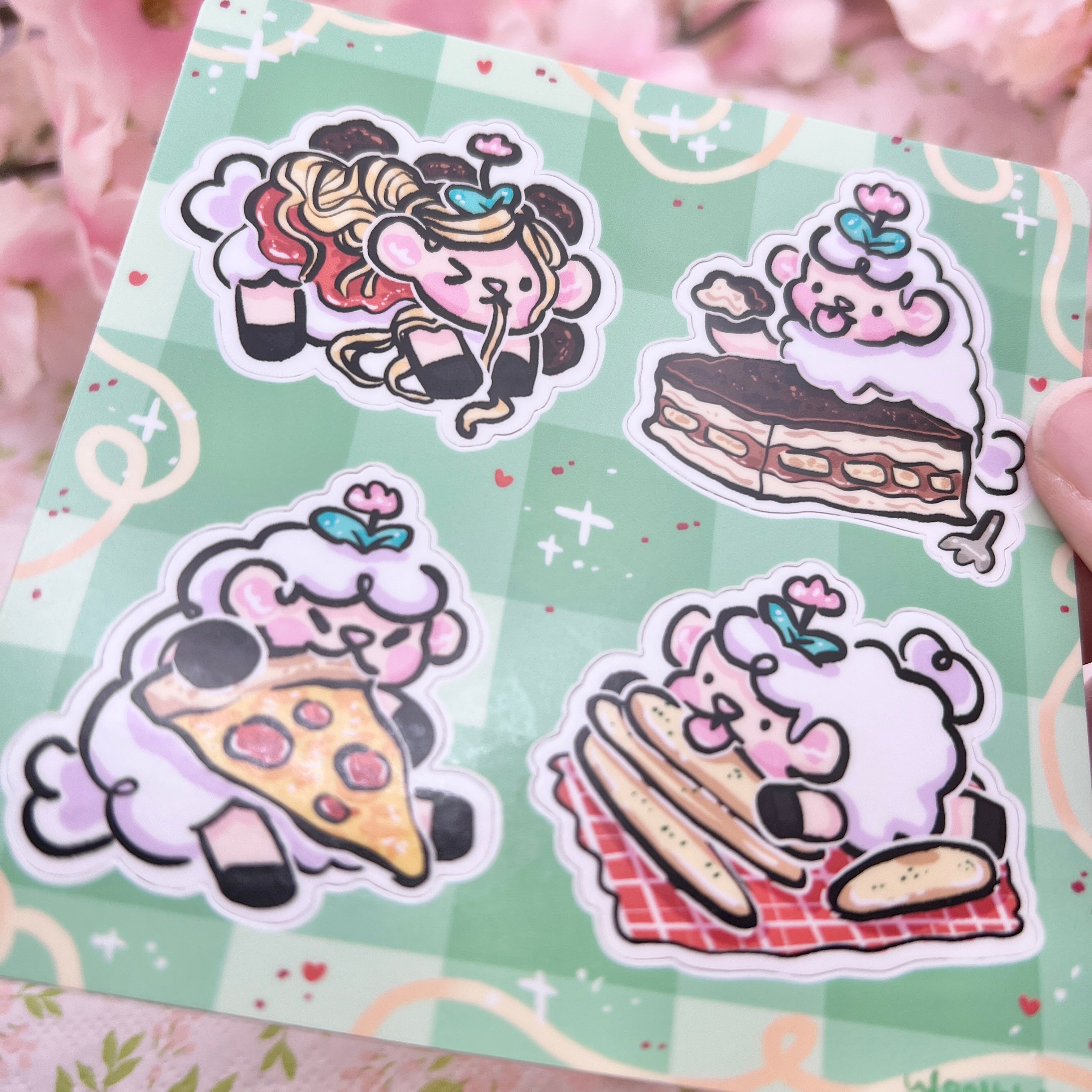 Italian Dinner Sprout the Sheep ~ Sticker Sheet