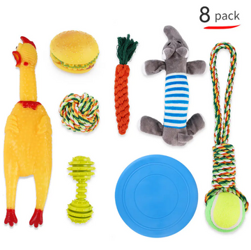 Interactive Dog Plush Toy Set | Bite-Resistant & Sound-Producing