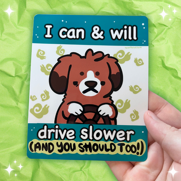 I Can and Will Drive Slower ~ Bumper Sticker