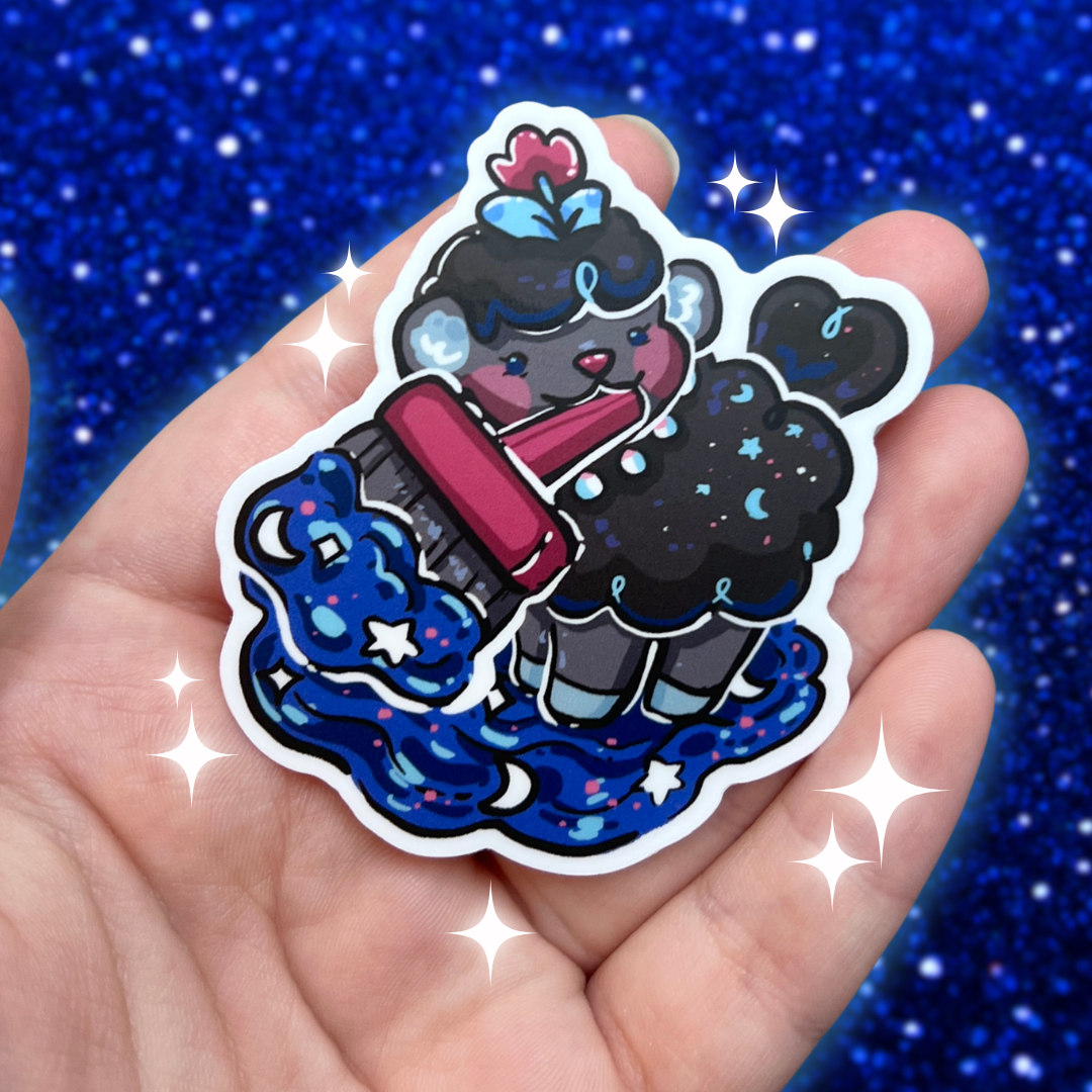 Space Paintbrush Rose the Sheep ~ Sticker