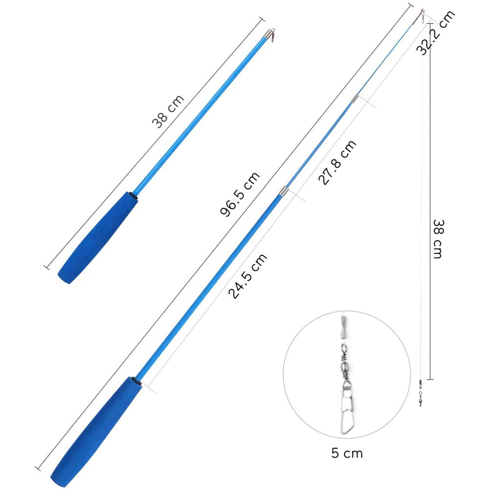 Retractable Cat Feather Wand Set