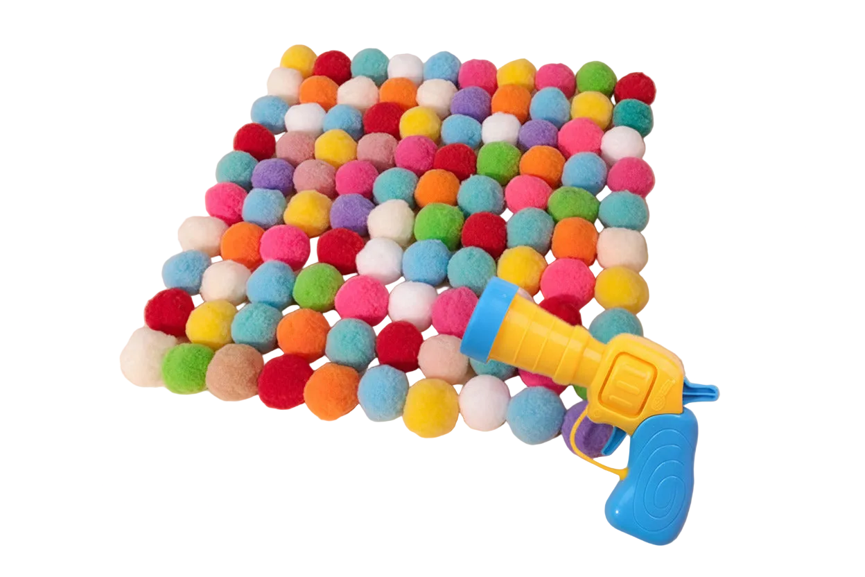 Plush Ball Launcher Cat Toy