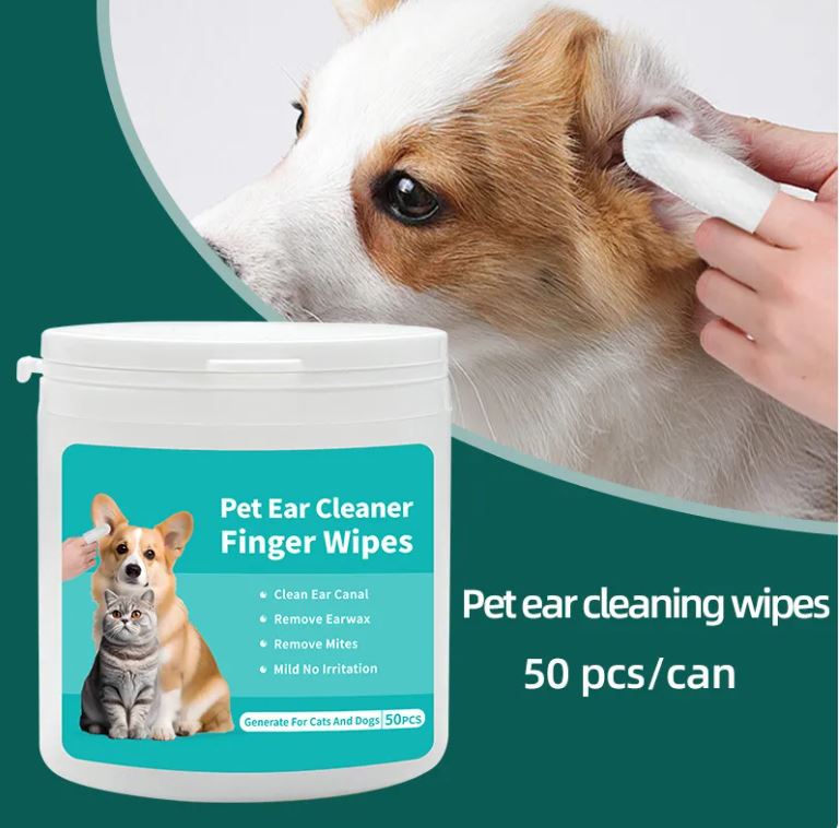 Pet Ear Cleaning Wipes | Finger Stall Design for Dogs & Cats