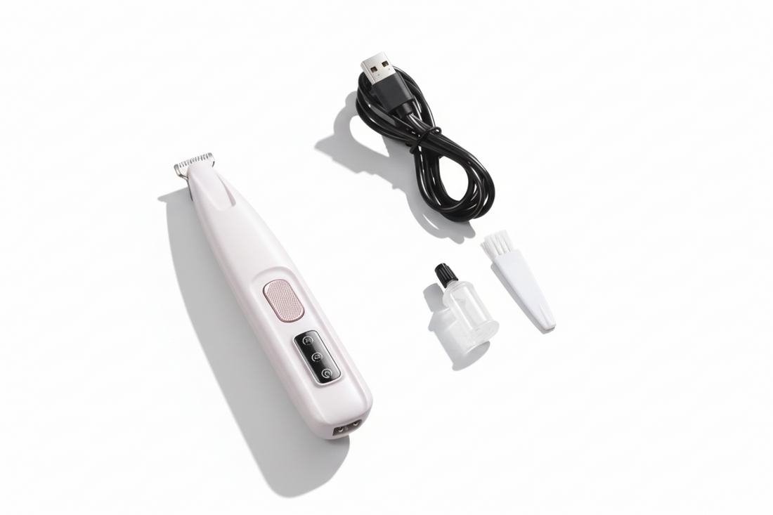 Pet Hair Trimmer | Quiet, USB Rechargeable Grooming Shaver